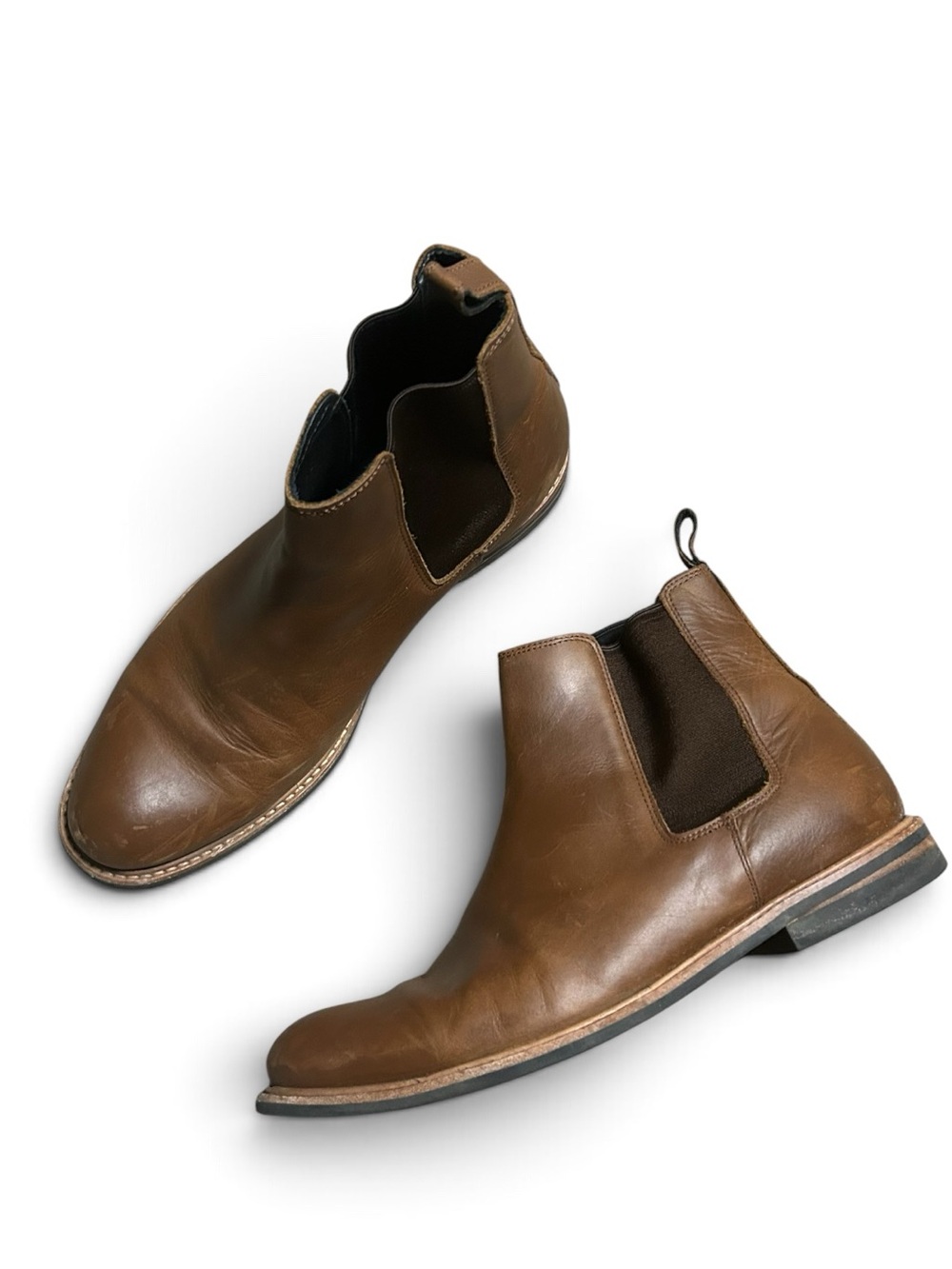 Nisolo Men’s Leather Chelsea Boots Size 12 Brown
